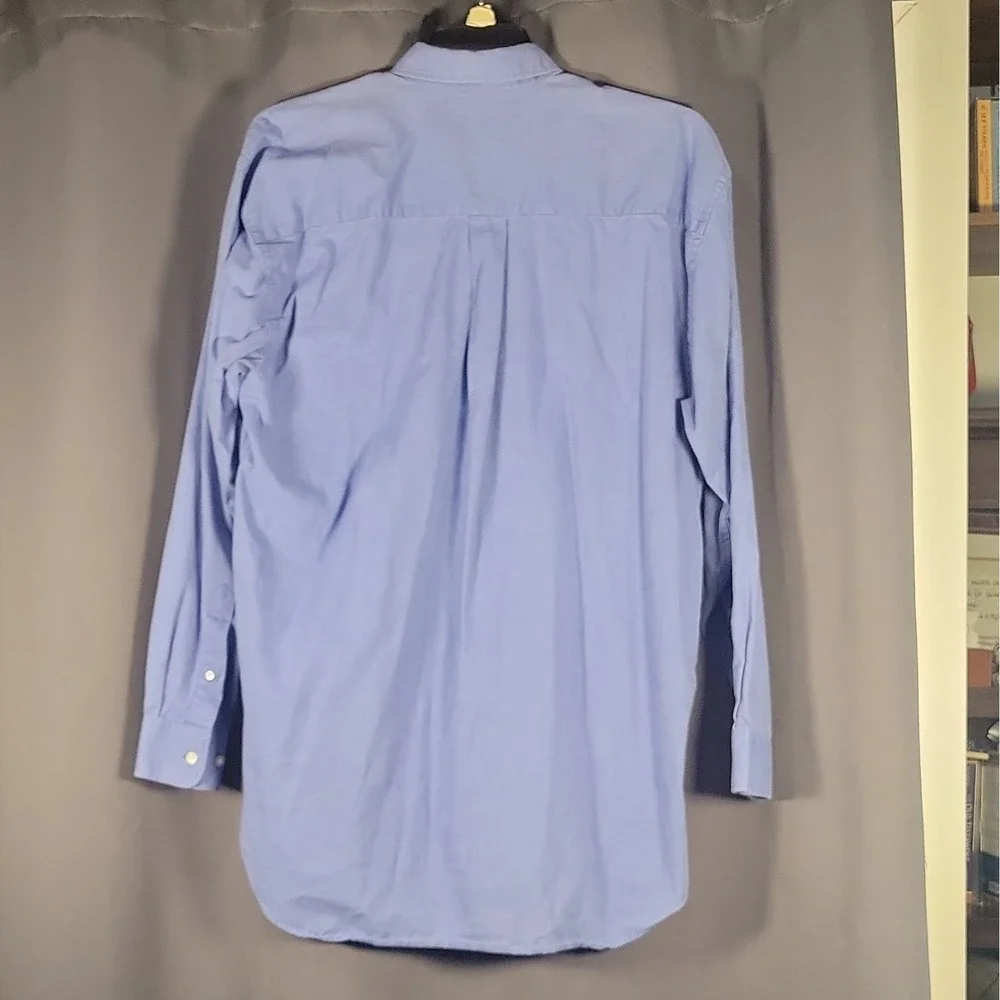 Cutter & Buck Men's LT Blue Solid Woven Cotton Button-Down Shirt Pockets - Picture 7 of 16